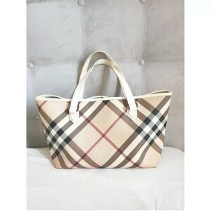 BURBERRY Nova Check Nickie Tote Bag